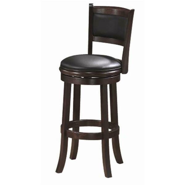 Ram Game Room 30 In. Seat Height Backed Barstool With Swivel - Cappuccino BBSTL- CAP